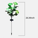 Solar Flowers Lights Outdoor 7 Rose Decorative Stakes Lights