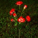 Solar Flowers Lights Outdoor 7 Rose Decorative Stakes Lights