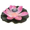 0.1W Solar Powered Multi-colored LED Lotus Flower Lamp RGB Water Resistant Outdoor Floating Pond Night Light Auto On / Off for G