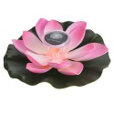 0.1W Solar Powered Multi-colored LED Lotus Flower Lamp RGB Water Resistant Outdoor Floating Pond Night Light Auto On / Off for G