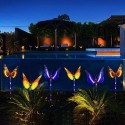 Butterfly Solar Light With Solar Panel IP65 Water Resistance for Garden Patio Yard Courtyard Path