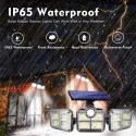 Solar Wall Light Outdoor Courtyard Human Body Induction Lamp Home Garage Street Light Wide Angle Illumination Lamp