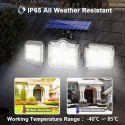 Solar Wall Light Outdoor Courtyard Human Body Induction Lamp Home Garage Street Light Wide Angle Illumination Lamp