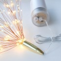 200LEDs Warm White Fairy Lights Fireworks Shaped Decorative Hanging String Lights 8 Lights Modes Copper Wire Lights Bulbs