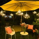 200LEDs Warm White Fairy Lights Fireworks Shaped Decorative Hanging String Lights 8 Lights Modes Copper Wire Lights Bulbs