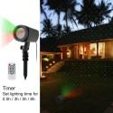 Waterproof Outdoor Remote Control Dynamic Red Green Sky Star Effect Light Timer Lawn Laser Spotlight for Christmas Party