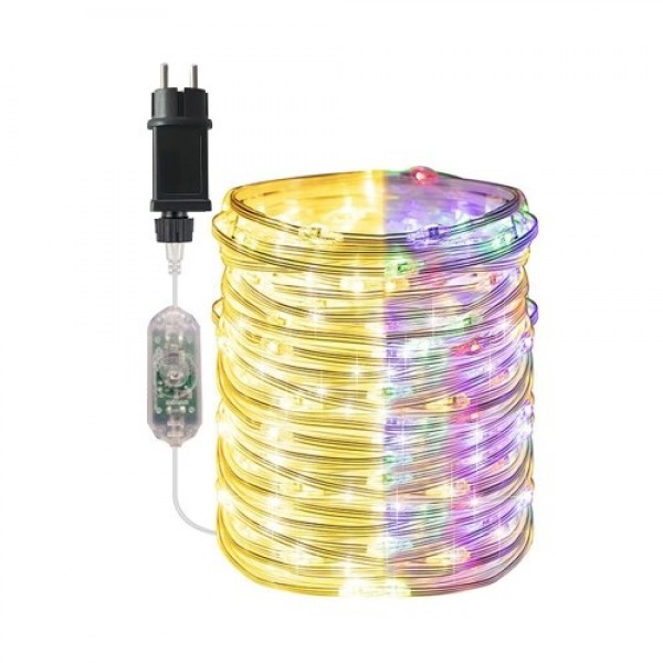 200 LED Rope Lights Power Supply Hose Light 16 Colors Changing String Lights with Timer Remote Control Waterproof Rope Lighting