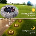 4Pcs Solar Ground Lights Outdoor Garden Waterproof In-Ground Leds Lamp Pathway Yard Patio Lawn Steps Light