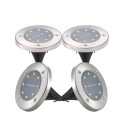 4Pcs 8 LEDs 20LM Solar Powered Ground Lawn Light Disk Light