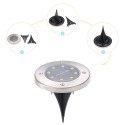 4Pcs 8 LEDs 20LM Solar Powered Ground Lawn Light Disk Light