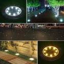 4Pcs 8 LEDs 20LM Solar Powered Ground Lawn Light Disk Light