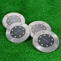 4Pcs 8 LEDs 20LM Solar Powered Ground Lawn Light Disk Light