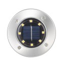 4Pcs 8 LEDs 20LM Solar Powered Ground Lawn Light Disk Light