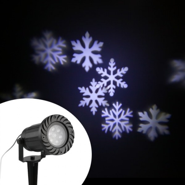 Waterproof Projector Light Automatically LED Moving Snowflakes Spotlight Lamp Wall and Tree Christmas Holiday Garden Landscape D