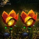 LED Solar Landscape Lights Flower Shaped LED Garden Lights