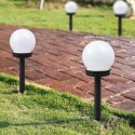 2Pcs Outdoor Waterproof LED Solar Ball Light Garden Lawn Lamp Path Ground Light