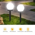 2Pcs Outdoor Waterproof LED Solar Ball Light Garden Lawn Lamp Path Ground Light