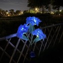 2 Packs Solar Hydrangea Lights Automatic Lighting IP65 Waterproof Garden Lawn Stake Light