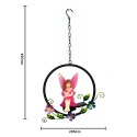 Solar Enamel Flower Fairy Iron Pendant Lamp Handicraft Garden Lawn Lamp