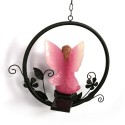 Solar Enamel Flower Fairy Iron Pendant Lamp Handicraft Garden Lawn Lamp