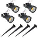 Tomshine 5W 4 Pack COB LED Lawn Lamp AC/DC 12V Outdoor Decorative Landscape light 500LM Super Bright High Power Spotlight for Ga