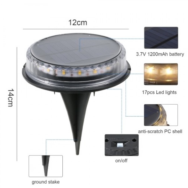 Solar Ground Lights LED Warm Light