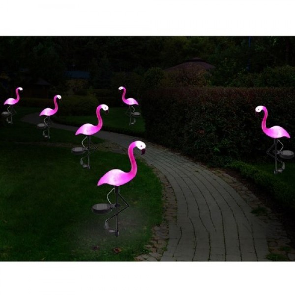 0.3W Solar Powered Energy LED Flamingo Design Lawn Lamp