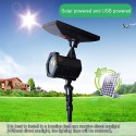 Solar Powered LEDs Projector IP65 Light Red and Green Starry Lamp