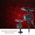 Solar Powered LEDs Projector IP65 Light Red and Green Starry Lamp