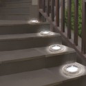 1 Pcs Disk Solar Powered Ground Lawn Lights