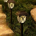 Solar Powered Lawn Lamp Outdoor Garden Waterproof Solar Lights Rechargeable Walkway Landscape Lighting Lamp