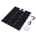 2 PACK 60W DC 5V/18V Flexible Solar Panel with 2 USB Interface and Car Charge 50A Solar Charge Controller Off-grid Batterys-Char