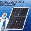 40W Monocrystalline Solar Panel Off Grid High Efficiency Module IP65 Water Resistant for Home RV Car Boat Electronic Device