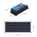 DC 5V/18V Dual Output 20W Solar Panel with 2 USB Ports &amp; Car Charge IP65 Water Resistance 12V/24V Solar Charge Controller PW