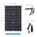 40W Monocrystalline Solar Panel Off Grid High Efficiency Module IP65 Water Resistant for Home RV Car Boat Electronic Device