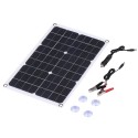 40W Monocrystalline Solar Panel Off Grid High Efficiency Module IP65 Water Resistant for Home RV Car Boat Electronic Device