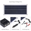 DC 5V/18V Dual Output 20W Solar Panel with 2 USB Ports &amp; Car Charge IP65 Water Resistance 12V/24V Solar Charge Controller PW