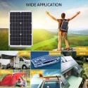 40W Monocrystalline Solar Panel Off Grid High Efficiency Module IP65 Water Resistant for Home RV Car Boat Electronic Device