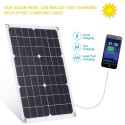 40W Monocrystalline Solar Panel Off Grid High Efficiency Module IP65 Water Resistant for Home RV Car Boat Electronic Device