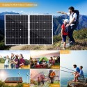 100W D C 9V/18V Flexible Solar Panel with 50A L-ED Display Controller Kit Set with USB/ Type C Interface &amp; Car C-harger 10/2