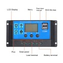 100W D C 9V/18V Flexible Solar Panel with 50A L-ED Display Controller Kit Set with USB/ Type C Interface &amp; Car C-harger 10/2