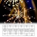 200 LEDs Firework Lights Hanging Decorative Light Christmas Remote Control Battery Operated 8 Light Modes Warm White Indoor &amp