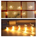 200 LEDs Firework Lights Hanging Decorative Light Christmas Remote Control Battery Operated 8 Light Modes Warm White Indoor &amp