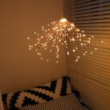 200 LEDs Firework Lights Hanging Decorative Light Christmas Remote Control Battery Operated 8 Light Modes Warm White Indoor &amp