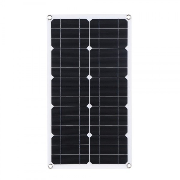 50W D C 9V/18V Flexible Solar Panel with 50A L-ED Display Controller Kit Set with USB/ Type C Interface &amp; Car C-harger 10/20