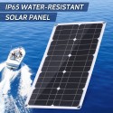 60W Monocrystalline Solar Panel Off Grid High Efficiency Module IP65 Water Resistant for Home RV Car Boat Electronic Device