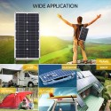 60W Monocrystalline Solar Panel Off Grid High Efficiency Module IP65 Water Resistant for Home RV Car Boat Electronic Device