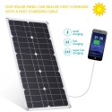 60W Monocrystalline Solar Panel Off Grid High Efficiency Module IP65 Water Resistant for Home RV Car Boat Electronic Device