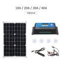 50W DC 5V/18V Dual Output Solar Panel with 2 USB Ports &amp; Car Charge IP65 Water Resistance 12V/24V Solar Charge Controller PW