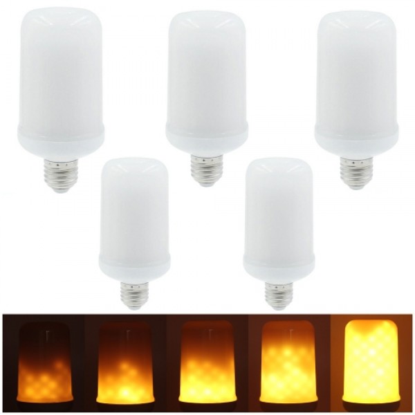 5PCS SMD2835 LED Flame Flickering Effect Light Bulbs